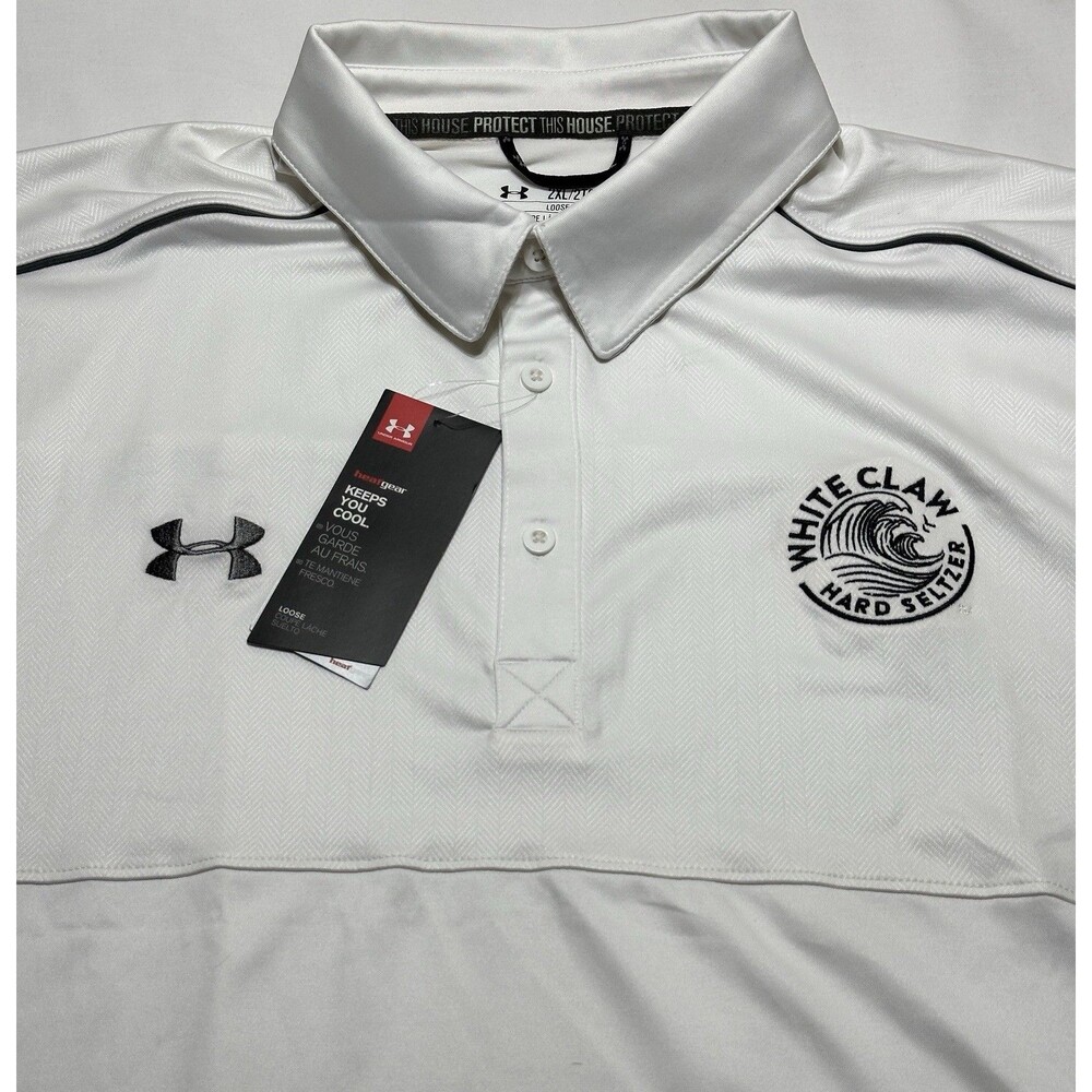 White Claw Hard Seltzer Under Armour Golf Polo Size 2XL XXL Bartender NWT *READ